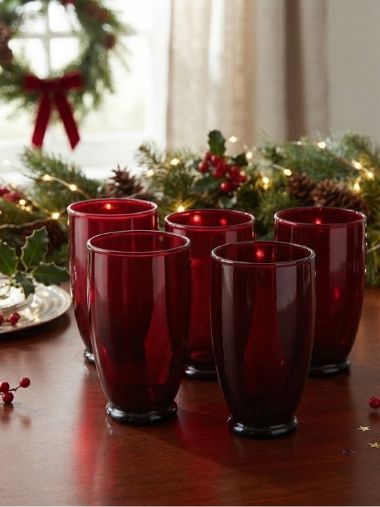 Anchor Hocking Other - Vintage Anchor Hocking Baltic Royal Ruby Red Glass Water Goblets Set Of 5
